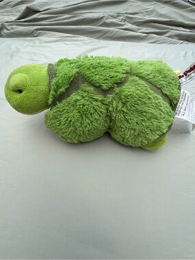 Pillow Pets Peewees Green “Tardy Turtle” Foldable Travel Size Plush 12”